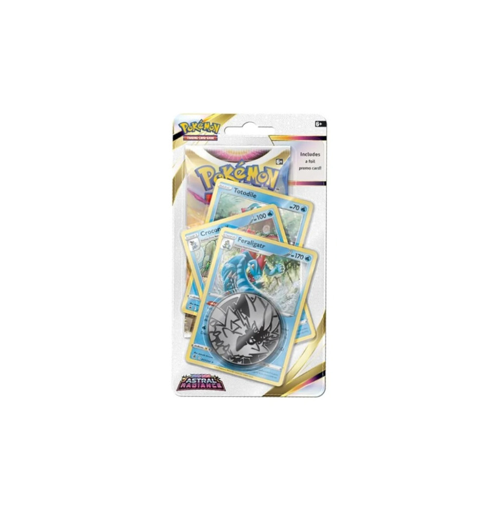Karetní hra Pokémon TCG: Sword & Shield-Astral Radiance - Premium Check-Line 1 Booster Pack Blister (Feraligatr)