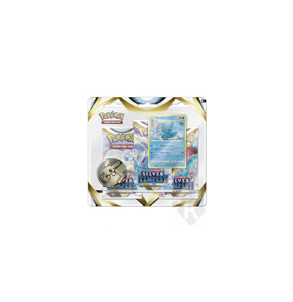 Karetní hra Pokémon TCG: Sword & Shield 12 Silver Tempest - 3 Pack Blister - Manaphy