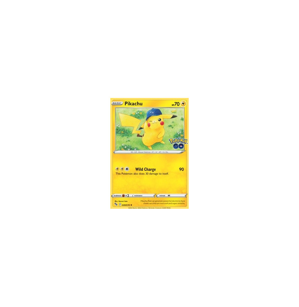 Pikachu (PGO 028) - holo
