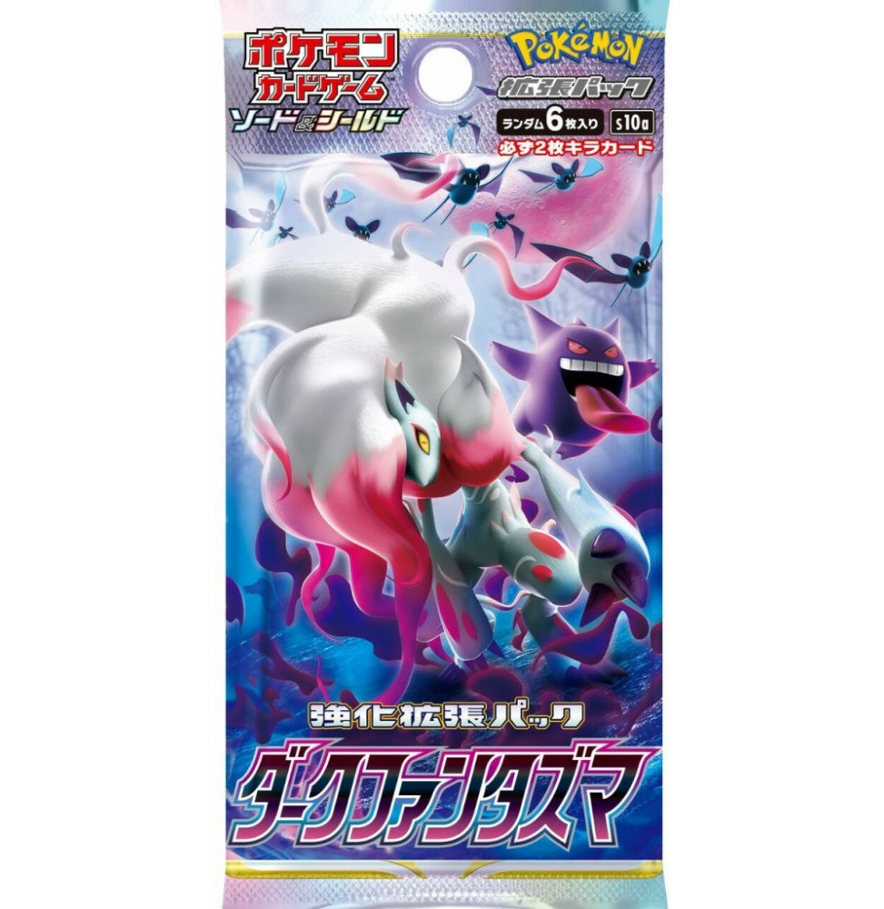 Karetní hra Pokémon TCG: Sword & Shield - Dark Phantasma - japonský booster (6 karet)