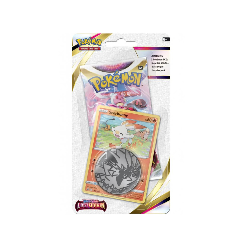 Karetní hra Pokémon TCG: Lost Origin Checklane 1 Booster Pack Blister - Scorbunny