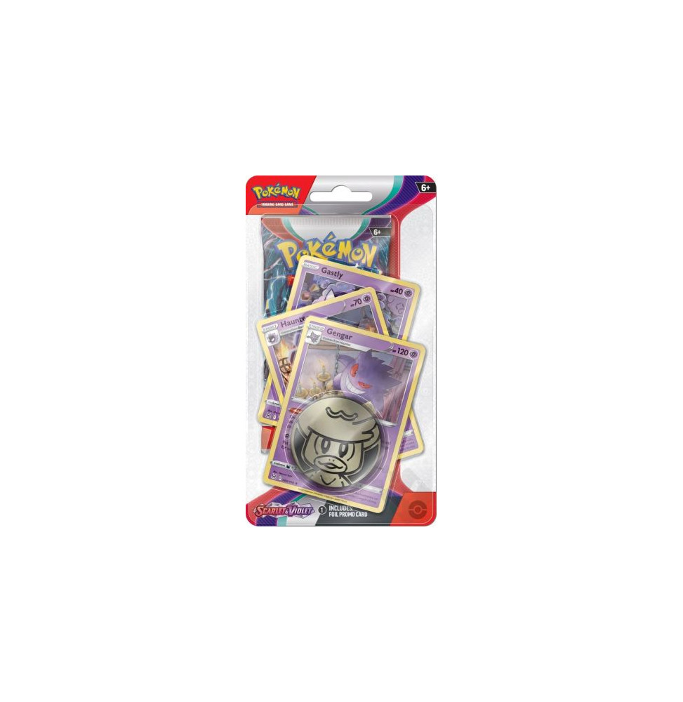 Karetní hra Pokémon TCG: Scarlet and Violet - Premium Check Lane 1 Booster Pack Blister - Gengar
