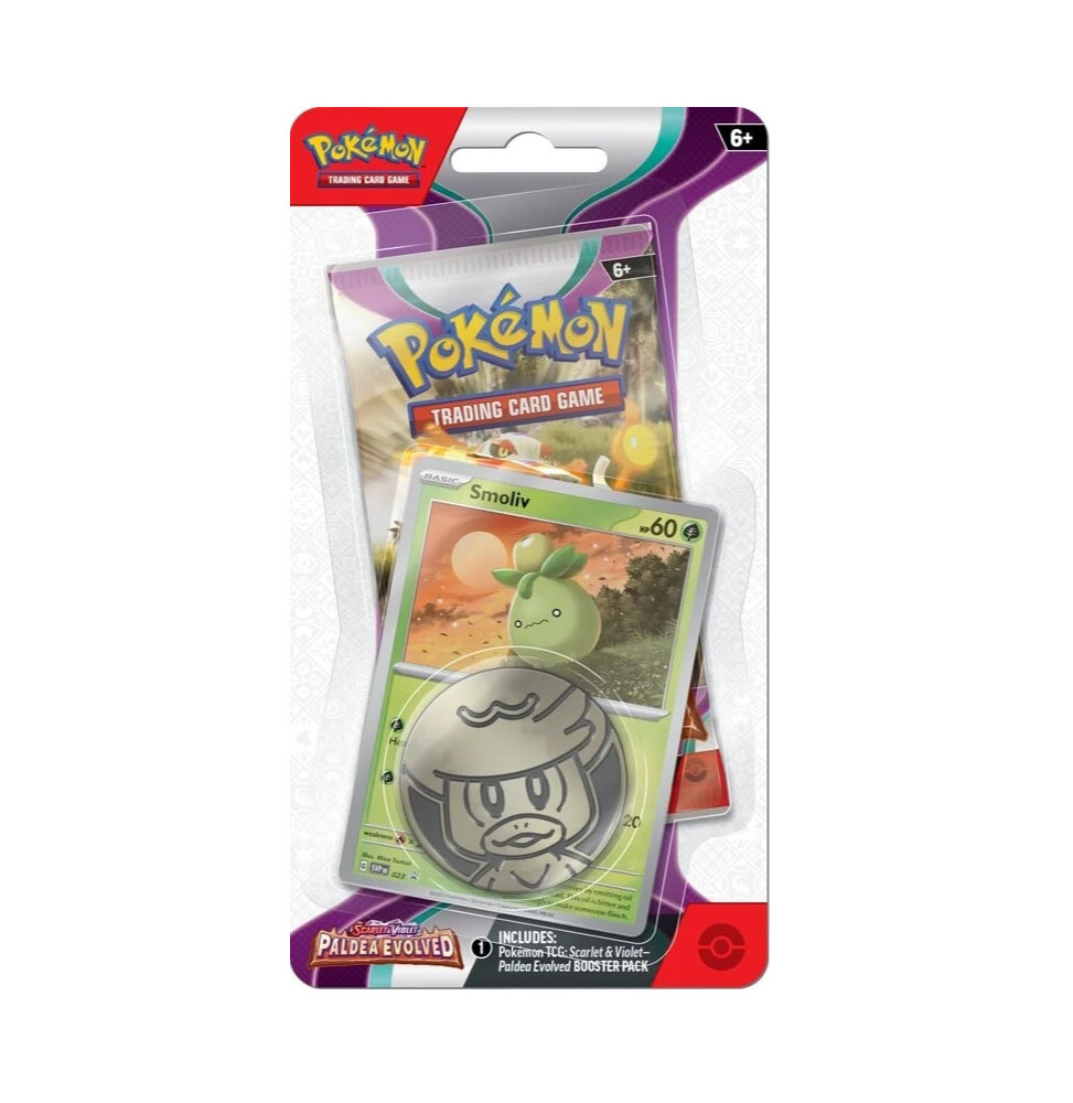 Karetní hra Pokémon TCG: Scarlet & Violet - Paldea Evolved Checklane 1 Booster Pack Blister (Smoliv)