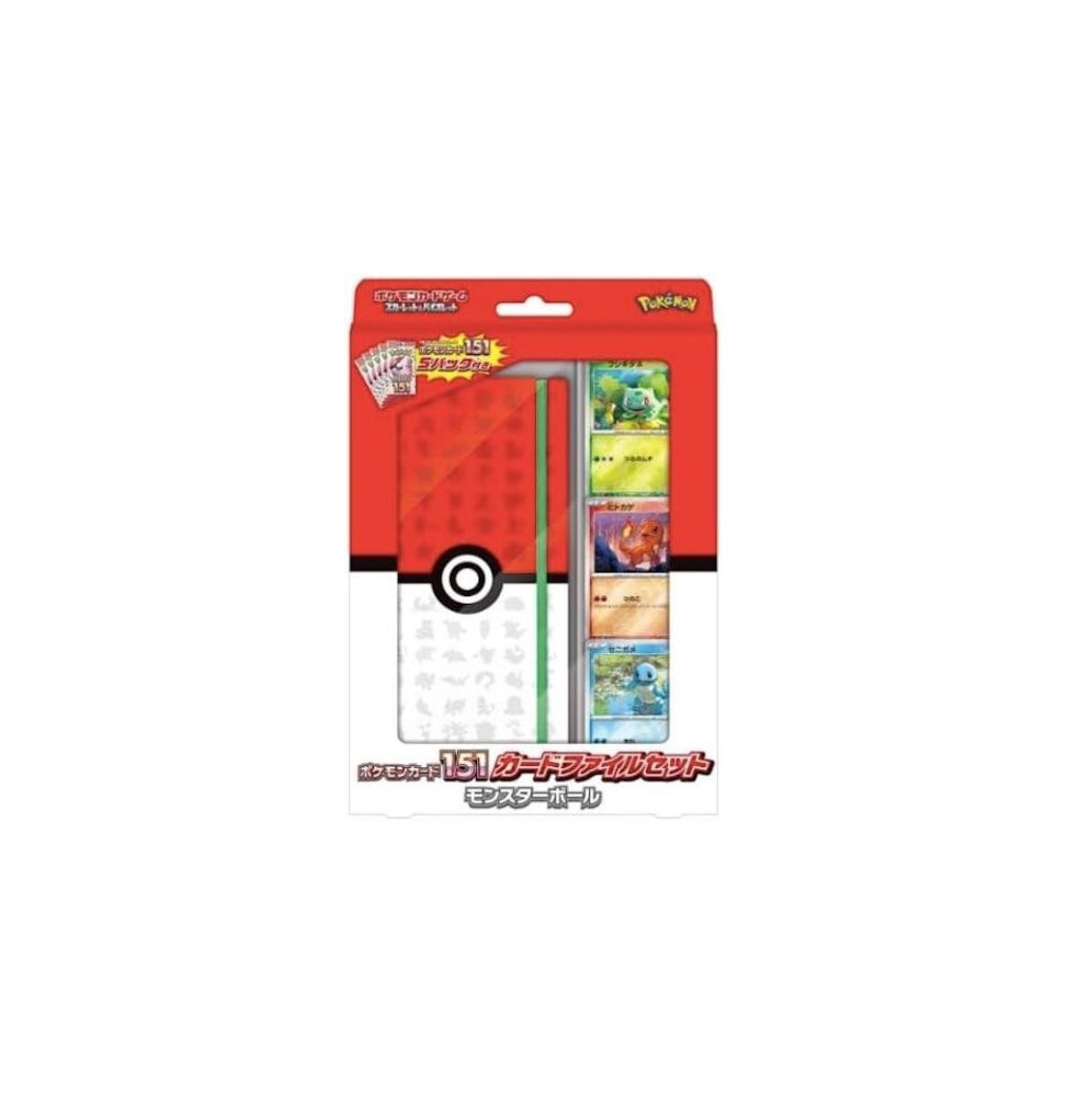 Karetní hra Pokémon TCG: 151 Card File Set Venusaur, Charizard, Blastoise & Monster Ball - japonské
