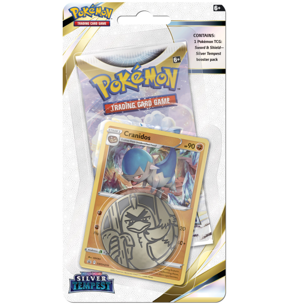 Karetní hra Pokémon TCG: Sword & Shield - Silver Tempest 1 Booster Pack Blister (Cranidos)