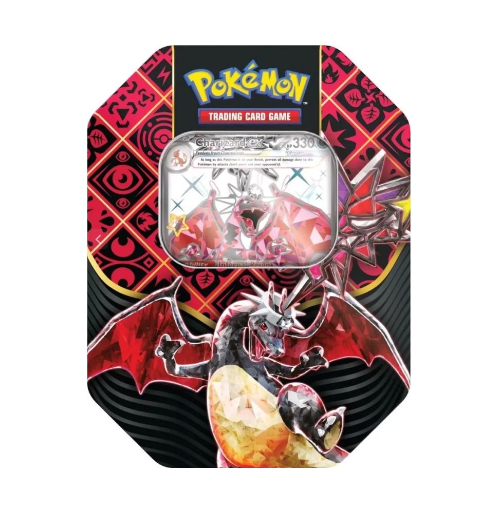 Karetní hra Pokémon TCG: Scarlet & Violet - Paldean Fates Tin - Shiny Tera Charizard EX