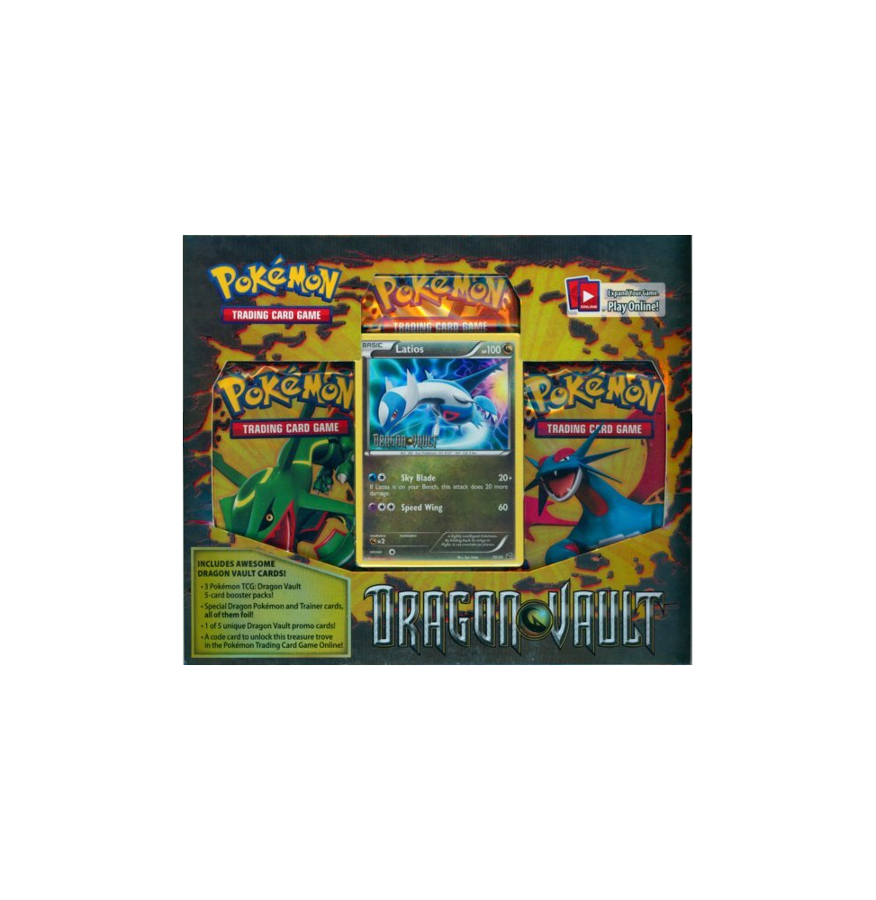 Karetní hra Pokémon TCG:  Dragon Vault 3-pack Blister Booster Pack - Latios Promo