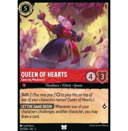 Queen of Hearts - Sensing Weakness 120 - unfoil - Rise of the Floodborn