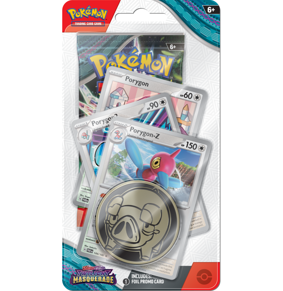 Karetní hra Pokémon TCG: S&V Twilight Masquerade - Premium Checklane Blister booster (Porygon-Z)