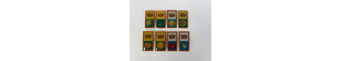 Vintage pokémon odznaky a mince